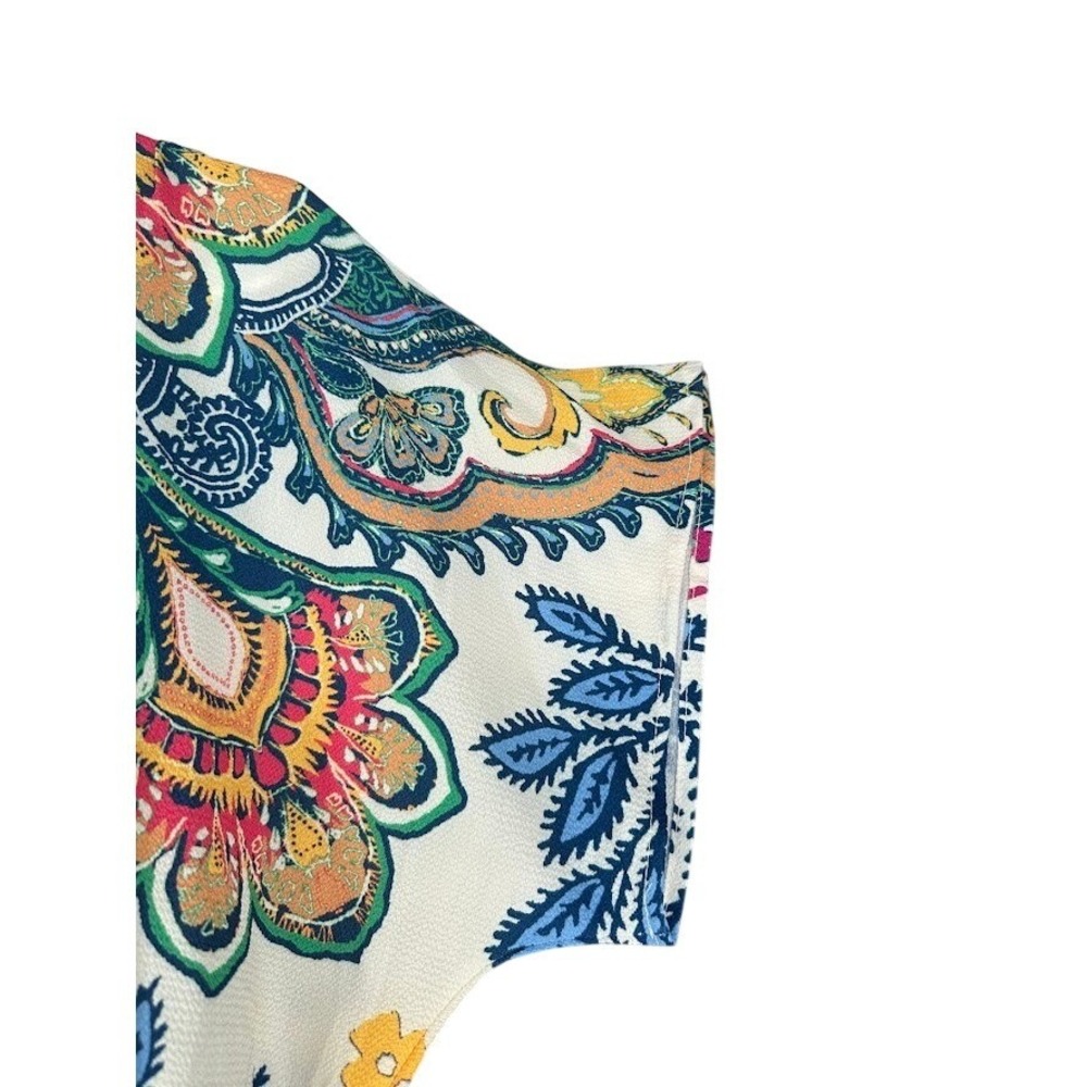 Flying Tomato High Low Maxi Dress Womens Sz M Multicolor Excellent Paisley Boho - Picture 6 of 9